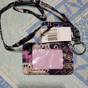 Vera Bradley Lanyard And Zip ID Holder In Mimosa Medallion